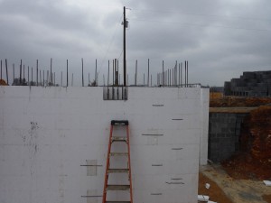 ICF Basement with Concrete Patio Above