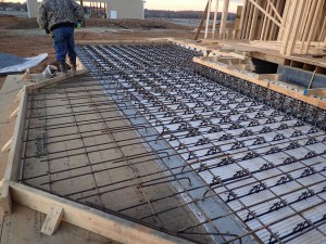 ICF Basement with Concrete Patio Above